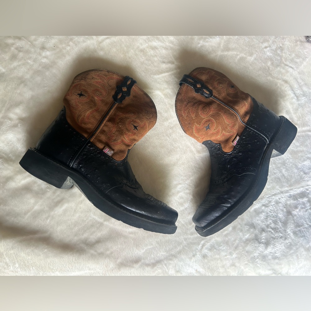Black and Brown Cowboy Boots size 10B